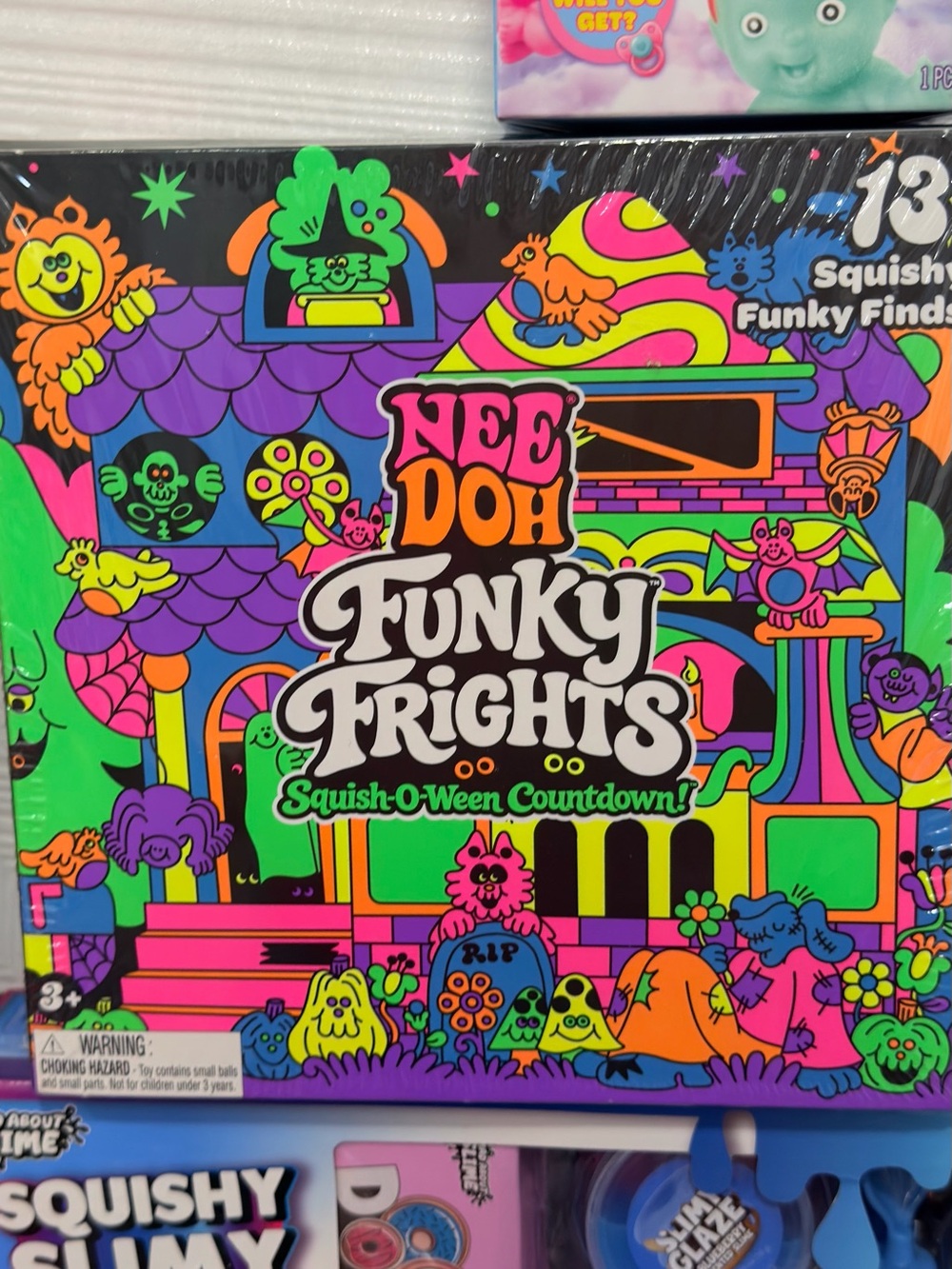Needoh Funky Frights Squish-O-Ween Countdown Kids Toy - Neon Multi